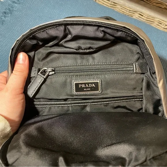 Prada Metallic Silver Backpack - Picture 9 of 11